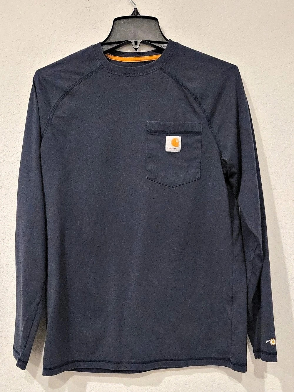 Carhartt Force Long Sleeve Work Shirt Size Small Blue T-shirt Utility Layer